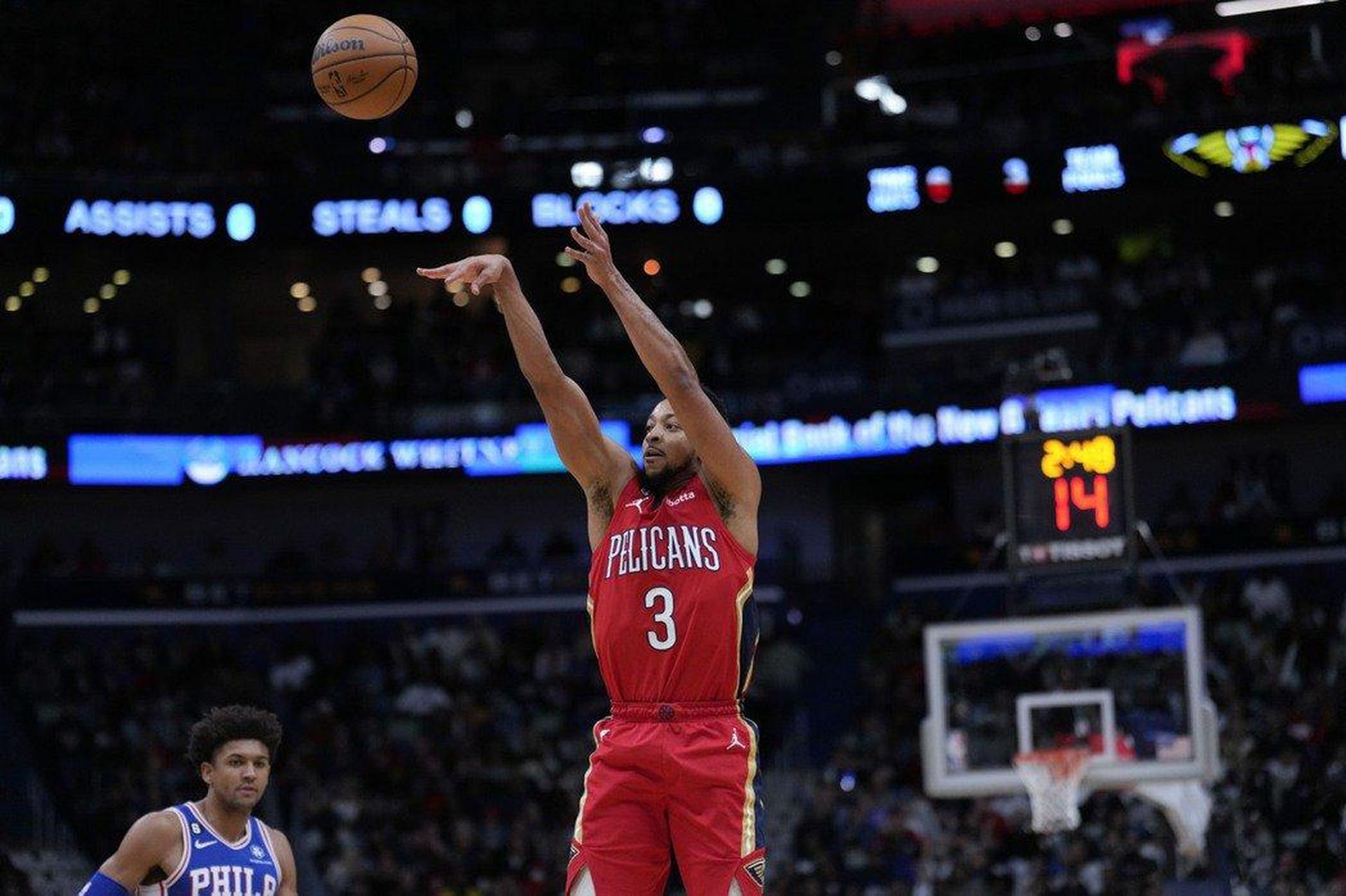 爱游戏入口-鹈鹕轻取76人，西亚卡姆高光表现